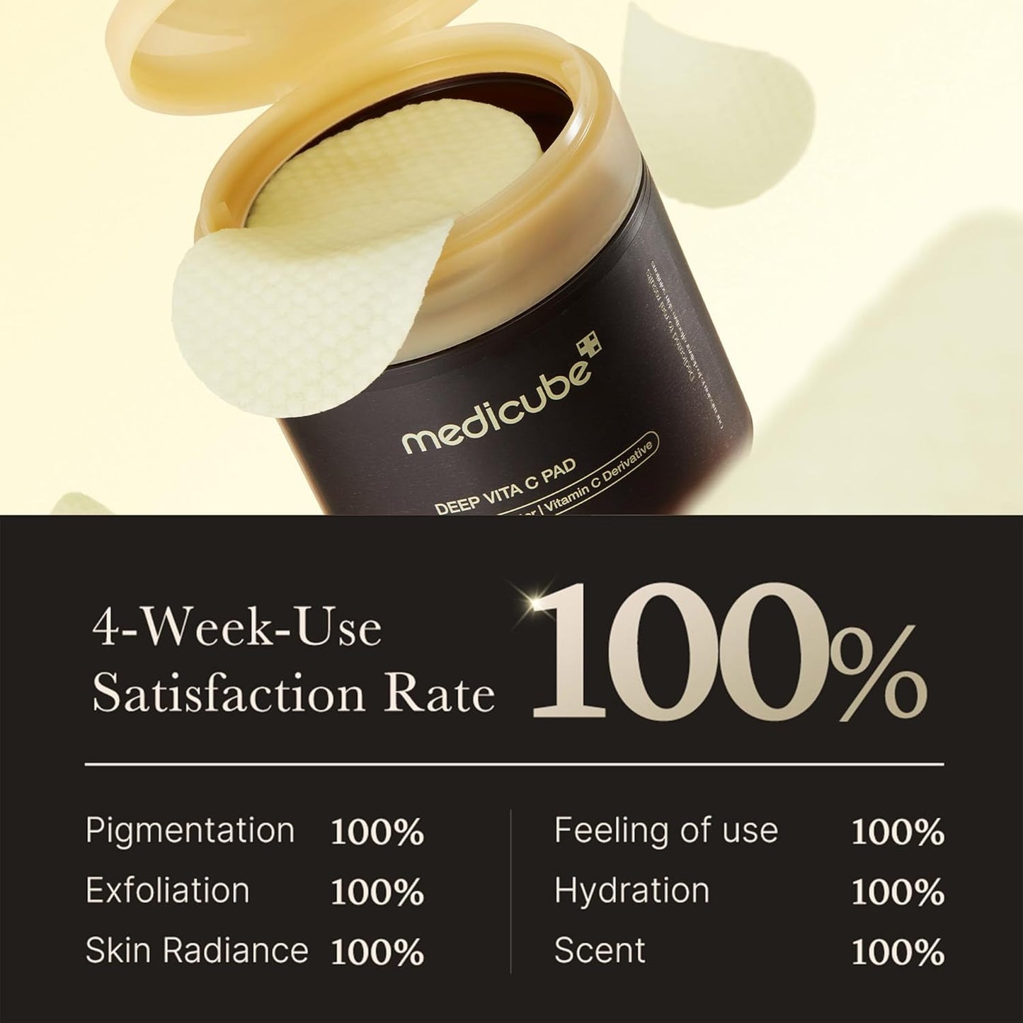 Almohadillas de toner facial de Vitamina C